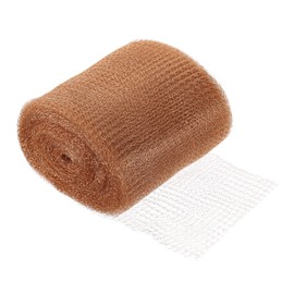 sourcing map Copper Mesh, 5in x 100ft Double Layer Pure Copper Wire Mesh Dense Filter Screen Mesh for Hole Blocking Gardening Sealing Distilling