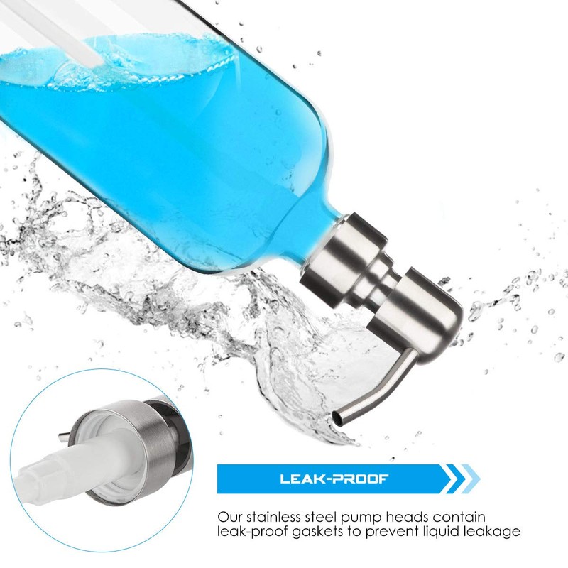 ARKTEK Glass Soap Dispenser - Clear Dish Soap Dispenser for