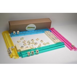 TRICLOOOVER Mahjong Tile Racks and Pushers with 4 Colors