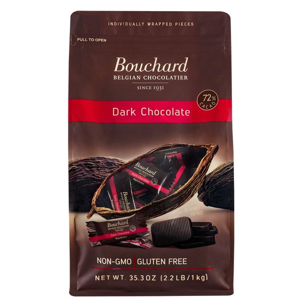 Bouchard Belgian Dark Chocolate Gluten-Free 72% Cacao (35.3 OZ / 2.2 LB)