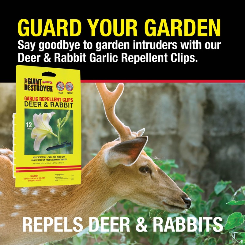 The Giant Destroyer 700 Garlic Rabbit and Deer Repellent Clips