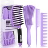 Hommtina Detangling Brush 4 Pack Curly Hair Brush Getting Shine