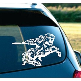 LA DECAL Armenian Sasoonchi Davit decal sticker for car SUV laptop Window MAC 6" White