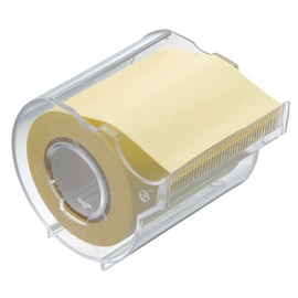 Yamato NOR-50CH-1 Sticky Notes, Roll Tape with Cutter, Recycled Paper, Yellow, 2.0 inches (50 mm) x 32.8 ft (10 m)