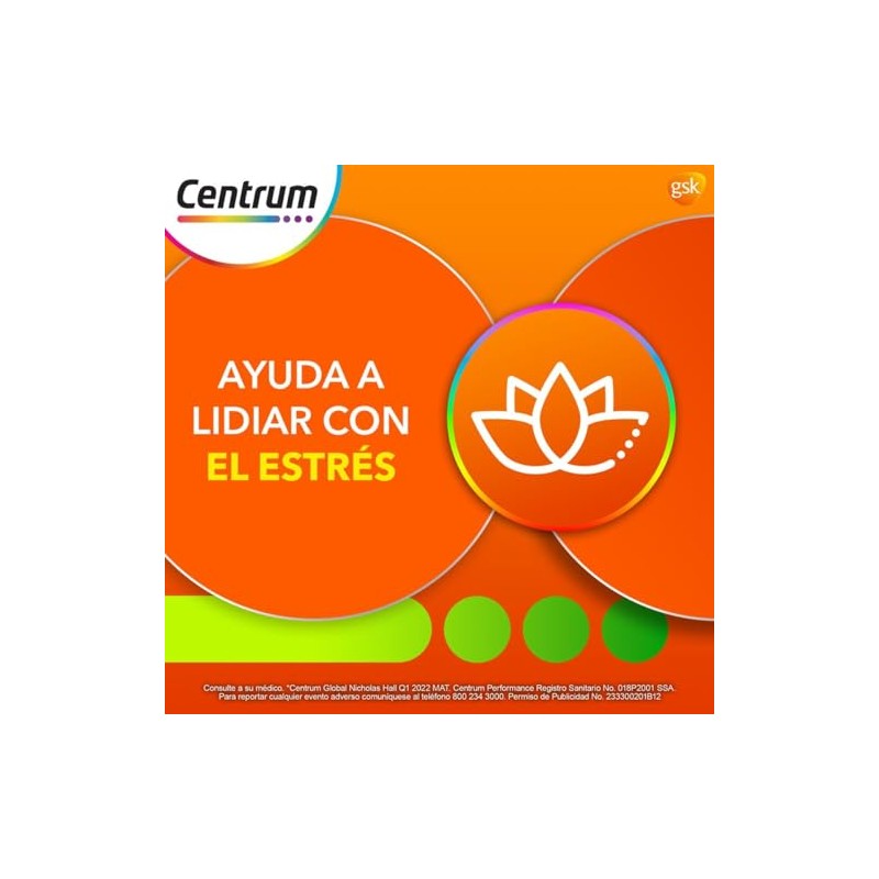 Centrum Multivitamínico Performance con Magnesio, Vitamina C, Vitamina D y
