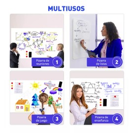 XS Pizarrón Blanco Auto Adherible Papel Pizarra Con Plumones