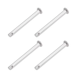 sourcing map Single Hole Clevis Pins - 4mm X 40mm Flat Head 304 Stainless Steel Link Hinge Pin 4Pcs