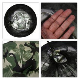 Mogokoyo Head Net Mosquito Sun Hat with Removable Mosquito Net Bee Protection Mosquito Protection UV Protection Fishing Hat for Outdoor Gardening Jungle Fishing (Camouflage 004), Camouflage 004