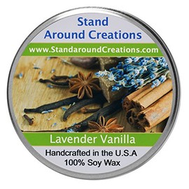 Premium 100% Soy Tureen Candle 3 oz. - Lavender Vanilla- Herbal Lavender w/Calming Vanilla. Made w/Natural Essential Oils, Including Lavender.