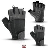 Hugger Men's Super Soft Deer Soft Fingerless Leather Summer Touring