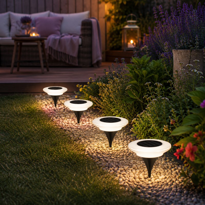 Solar Ground Lights for Outdoor Landscaping – 14-LED Waterproof Lawn