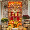 Avezano Give Thanks to The Lord Banner Christian Thanksgiving Door
