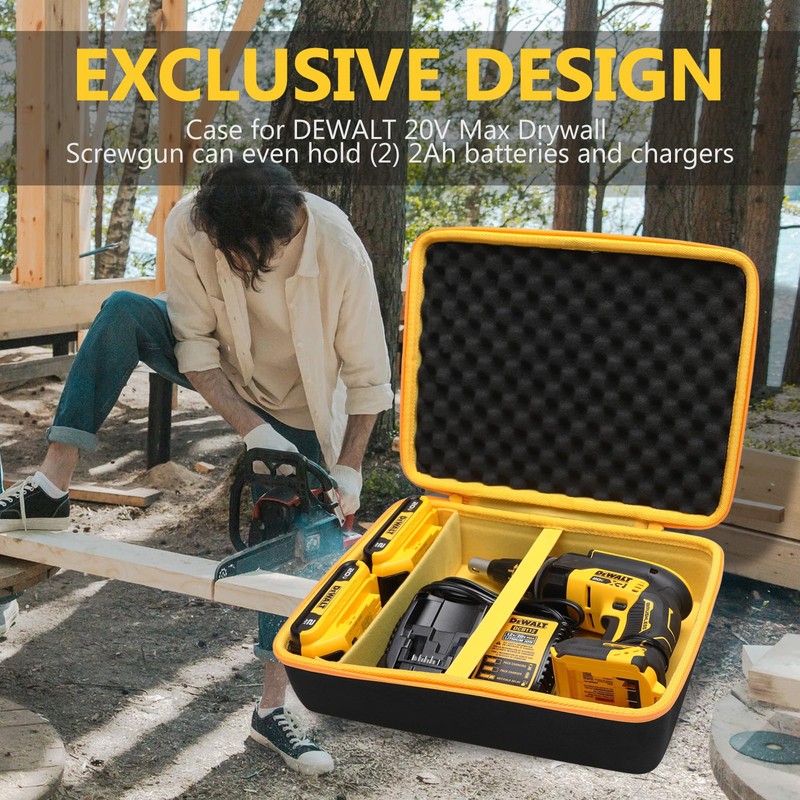 LTGEM Case Compatible with DCF630B/DCF6202/DCF622B 20V Max Drywall Screwgun(Inside: 12.2"x9"x3.5),