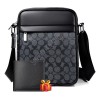 SH Bandolera Hombre Mujer Cuero Crossbody Bolsa Mariconera,2pcs
