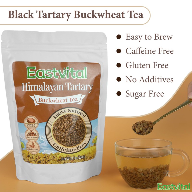 EastVital Himalayan Tartary Buckwheat Tea 220g – Caffeine & Sugar