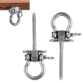 OPVYAEU 2 Stück Schaukelhaken, Deckenhaken Schwerlast, 12 cm Hängematte Befestigung Schwerlast Edelstahl, Schaukelhaken für Holzbalken Spielplatz Hängematte Boxsack Halterung Schaukel Schaukel Zubehör