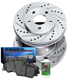 Power Sport Front Brakes Pads and Rotors Kit| Front Brakes Rotors| Front Rotors And Brake Pads Kit| Ceramic Front Brakes and Rotors| Brake Kit| Fit 2020-2022 Nissan Kicks, Sentra