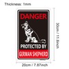 2 Pack 7.87 x 11.8 inches Protected by German Shepherd
