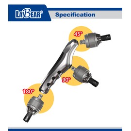 LABEAR 3 Position Adjustable Ratcheting Screwdriver, Ergonomic Grip, T Handle