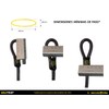 Bicycle Anti-Theft Protection Double Loop Steel Cable 2.5 m x