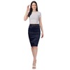 femiss Women Satin Skirt Ladies Pencil midi Bodycon Stretch Shine