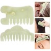 Healifty Jade Stone Massage Comb 2 Pieces - Guasha Scalp