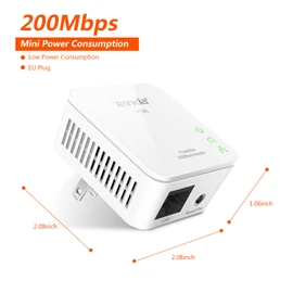 Tenda Mini PowerLine Adapter Kit - 200Mbps, P200 | 2 Pack
