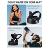 40 oz Insulated Water Bottle with Straw & Spout Lids,