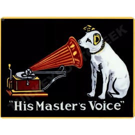 RCA His Master's Voice 9" x 12" Metal Sign