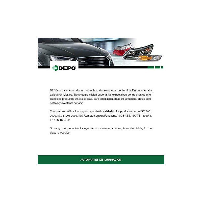 Cuarto Derecho/Pasajero DEPO Compatible con Volkswagen Vento 2016-2019