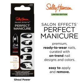 Sally Hansen Salon Effects® Perfect Manicure, Ghoul Power, Press On Nails, Non-Damaging Adhesive Tabs, File, and Alcohol Pad Included