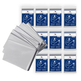 EMS XTRM Mylar Emergency Blankets - Advanced Emergency Survival Blanket, Bulk Multi-Pack Options, Ideal for First Response and Outdoor Use, Emergency Space Blanket (10)
