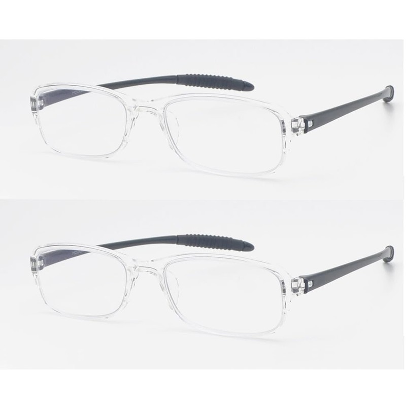 Mcoorn Lesebrille Entspiegelt Transparent für Damen Herren, Blaulichtfilter Lesehilfe Biegsam