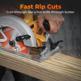 BAUBECK 190mm x 30mm Circular Saw Blade - /1"/20/16mm rings inluded - 24T fast cut in Wood, Metal etc. - TCT 190 mm saw blade - Compatible with Bosch Makita Dewalt Festool Freud 190mm saw blade