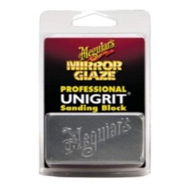 Meguiar's Professional Mirror Glaze Unigrit Sanding Block 1,000 Grit K1000 - Professional-Grade Sanding Block - Precise, Uniform Grit for Even Sanding That's Easy to Clean and Polish, 1 Sanding Block