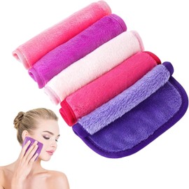 Pads Desmaquillantes Reutilizables, Toallas Desmaquillantes Reutilizables 5 Piezas, para Piel Sensible y Uso Diario, Tamaño 20X40 CM en Franela Suave