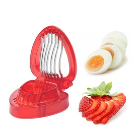 Strawberry Slicer, Egg Divider，Strawberry Slicer Kitchen Gadget Fruit Slicer for Baking and Jam Making