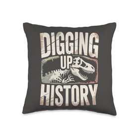 Paleontologist Dinosaur Fossil Paleontology Throw Pillow