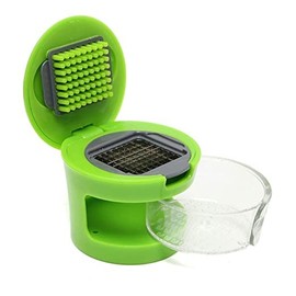 Garlic Grater Mini Portable ABS Stainless Steel Garlic Press Chopper Slicer Hand Presser Grinder Crusher Kitchen Tool (Color : Green)