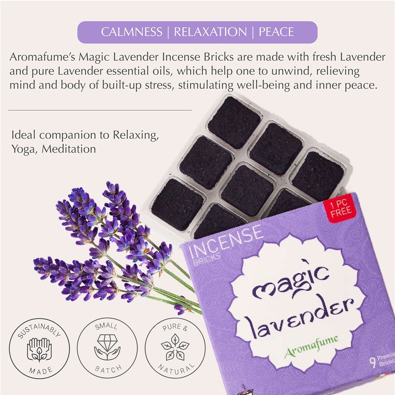 Magic Lavender Incense Bricks (2 x 9 Bricks) & Rainbow