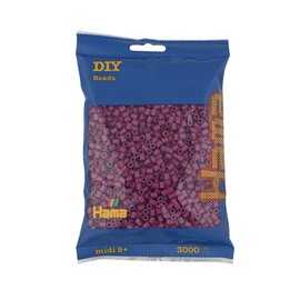 HAMA 3-201-82 Midi Beads STK, Plum/Plum, 3000 Pieces