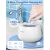 KUNPHY Ultrasonic Retainer Cleaner Machine, 48kHz Dental Cleaning Pod for