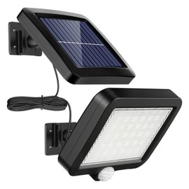 REDLIZARD Lampara Solar con Sensor de Movimiento, Luz solar Exterior de Jardin o Terraza 5 Metros de Cable 3 Modos de Luz