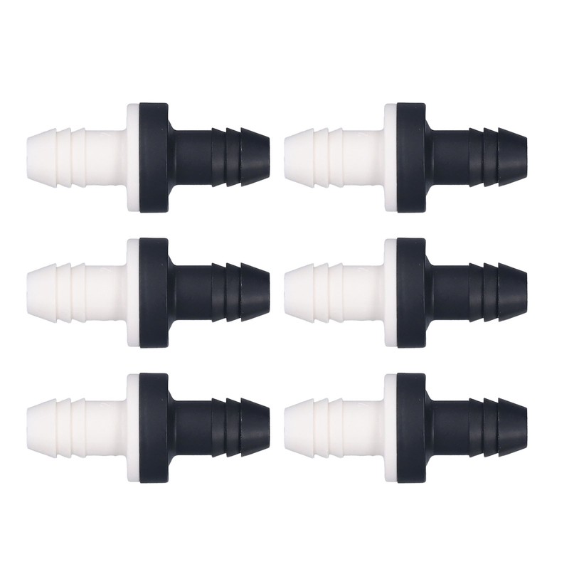 6Pcs Check Valve Plastic Non Return 1 Way Inline Valve