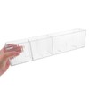 ULTECHNOVO 2pcs Wall Mounted Bathroom Organizer Acrylic Makeup Storage Bin