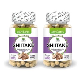 Shiitake, 200 Cápsulas (2 Frascos 100 Cap C/u) Sabor Natural