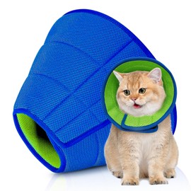 Roucerlin Adjustable Soft Dog Cone Collar Alternative, Breathable Comfy Elizabethan Collar Cone for Dogs After Surgery, Light Pet Neck Dog Recovery Collar for Small Puppy Stop Licking Wounds (S)