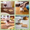 BambooMN Heavy Duty 100% Eco-Friendly Natural Bamboo Coasters - 3.75"