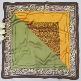 FONYVE 2 PCS Silk Scarfs for Women Lightweight, Fashion Headscarf, Satin Hair Wrap for Sleeping 27.5 inches