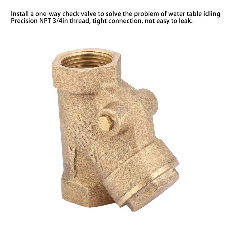Check Valve NPT 3/4 inch Thread Brass Check Valve Y-Type